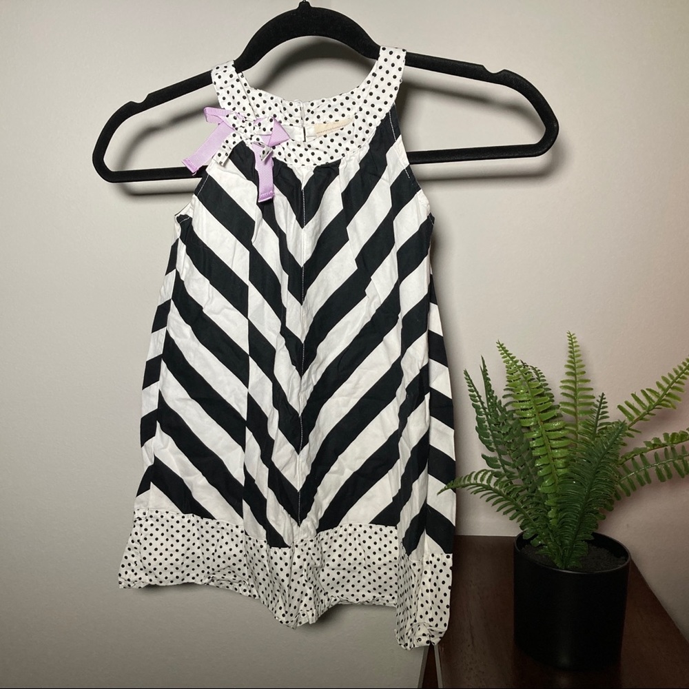 🪴3/$15 OshKosh brand stripe dot purple bow dress